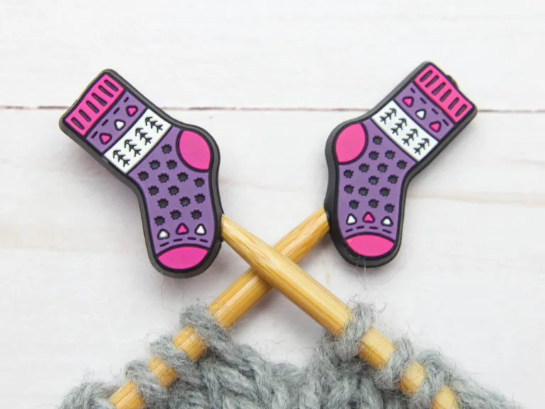 Stitch Stoppers Yarn Purple Socks from Fox & Pine Stitches 2/package